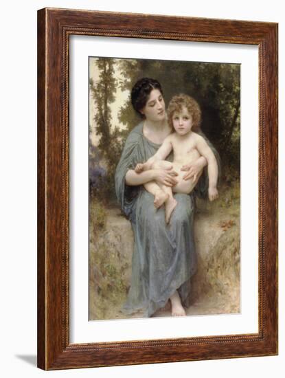 The Little Brother-William Adolphe Bouguereau-Framed Art Print