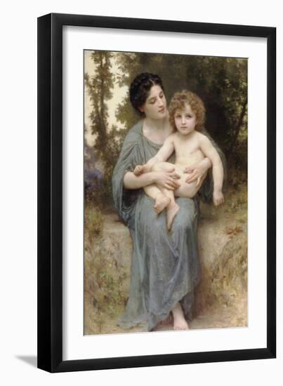 The Little Brother-William Adolphe Bouguereau-Framed Art Print