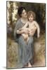 The Little Brother-William Adolphe Bouguereau-Mounted Art Print
