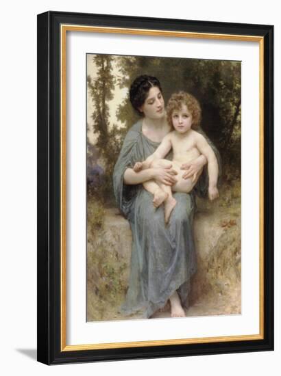 The Little Brother-William Adolphe Bouguereau-Framed Art Print
