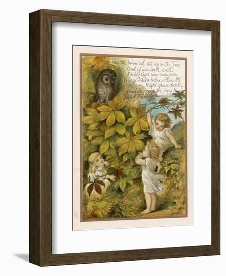 The Little Brown Owl Sits up in the Tree and if You Look Well His Big Eyes You May See!-Eleanor Vere Boyle-Framed Art Print