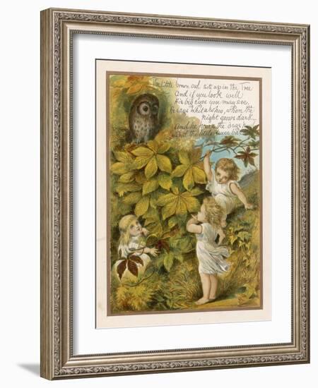 The Little Brown Owl Sits up in the Tree and if You Look Well His Big Eyes You May See!-Eleanor Vere Boyle-Framed Art Print