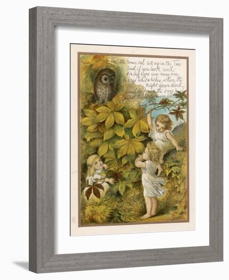 The Little Brown Owl Sits up in the Tree and if You Look Well His Big Eyes You May See!-Eleanor Vere Boyle-Framed Art Print