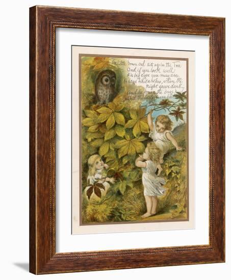 The Little Brown Owl Sits up in the Tree and if You Look Well His Big Eyes You May See!-Eleanor Vere Boyle-Framed Art Print