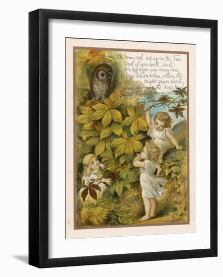 The Little Brown Owl Sits up in the Tree and if You Look Well His Big Eyes You May See!-Eleanor Vere Boyle-Framed Art Print