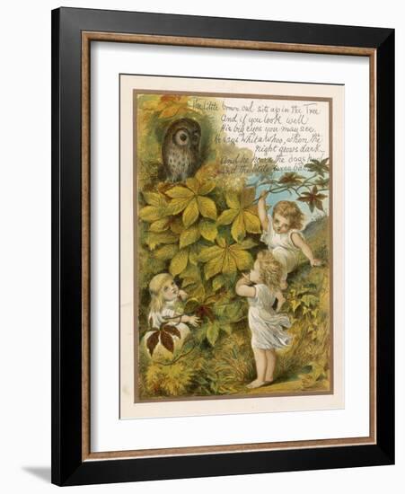 The Little Brown Owl Sits up in the Tree and if You Look Well His Big Eyes You May See!-Eleanor Vere Boyle-Framed Art Print