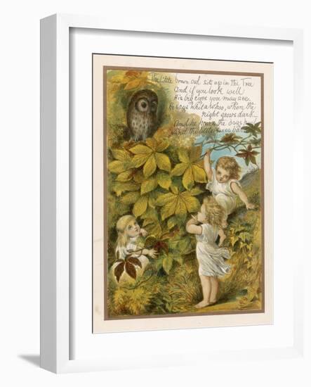 The Little Brown Owl Sits up in the Tree and if You Look Well His Big Eyes You May See!-Eleanor Vere Boyle-Framed Art Print