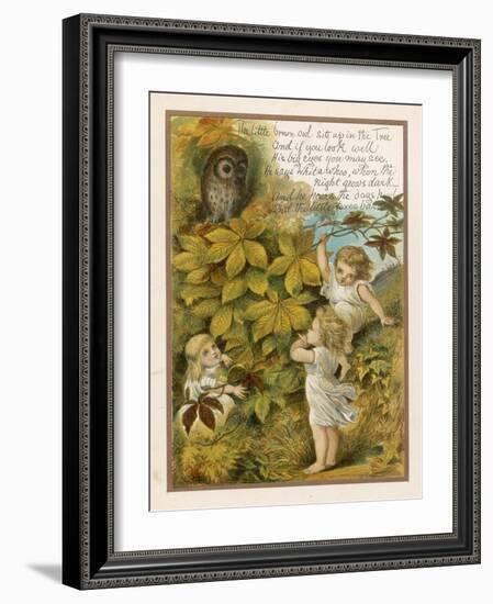 The Little Brown Owl Sits up in the Tree and if You Look Well His Big Eyes You May See!-Eleanor Vere Boyle-Framed Art Print