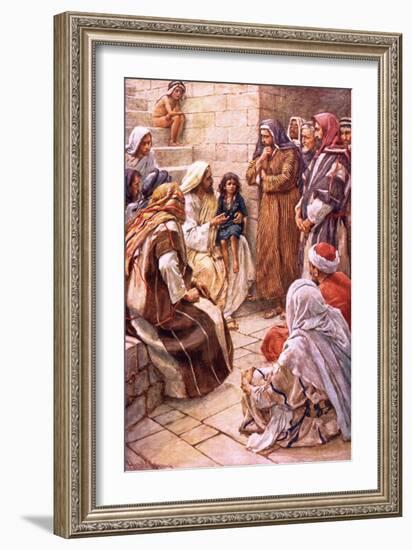 The Little Child Set in their Midst-Harold Copping-Framed Giclee Print