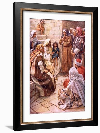 The Little Child Set in their Midst-Harold Copping-Framed Giclee Print