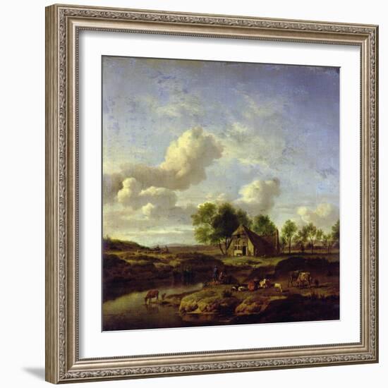 The Little Farm, 1661-Adriaen van de Velde-Framed Giclee Print