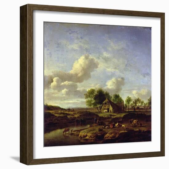 The Little Farm, 1661-Adriaen van de Velde-Framed Giclee Print