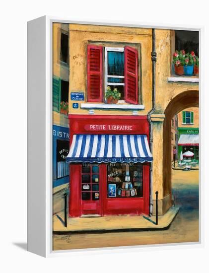 The Little French Book Store-Marilyn Dunlap-Framed Stretched Canvas