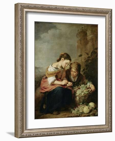 The Little Fruit-Seller, 1670-75-Bartolome Esteban Murillo-Framed Giclee Print