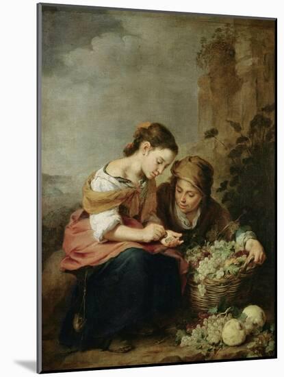 The Little Fruit-Seller, 1670-75-Bartolome Esteban Murillo-Mounted Giclee Print