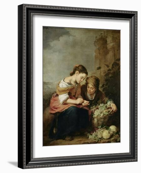 The Little Fruit-Seller, 1670-75-Bartolome Esteban Murillo-Framed Giclee Print