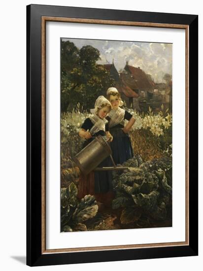 The Little Gardeners-Edmond Louyot-Framed Giclee Print