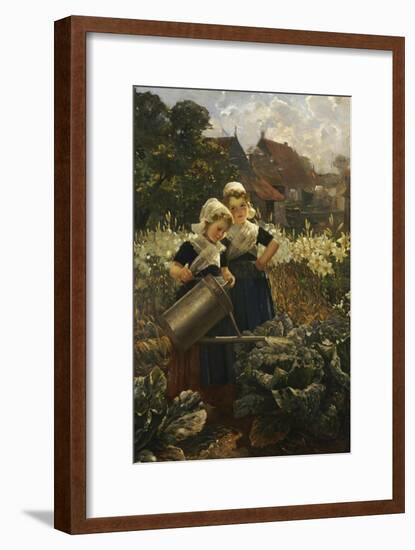 The Little Gardeners-Edmond Louyot-Framed Giclee Print