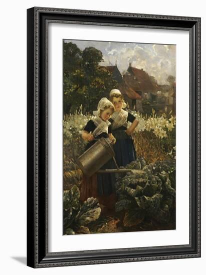 The Little Gardeners-Edmond Louyot-Framed Giclee Print