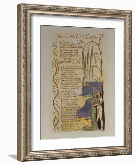 The Little Girl Lost. from 'songs of Innocence'-William Blake-Framed Giclee Print