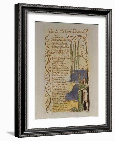 The Little Girl Lost. from 'songs of Innocence'-William Blake-Framed Giclee Print