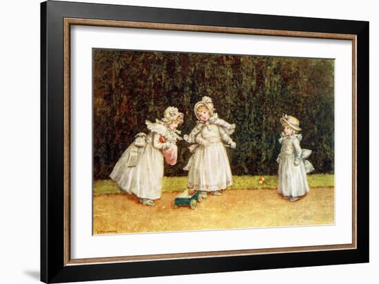 The little go-cart' by Kate Greenaway-Kate Greenaway-Framed Giclee Print