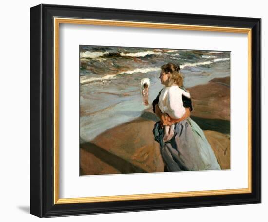 The Little Granddaughter, 1908-Joaqu?n Sorolla y Bastida-Framed Giclee Print