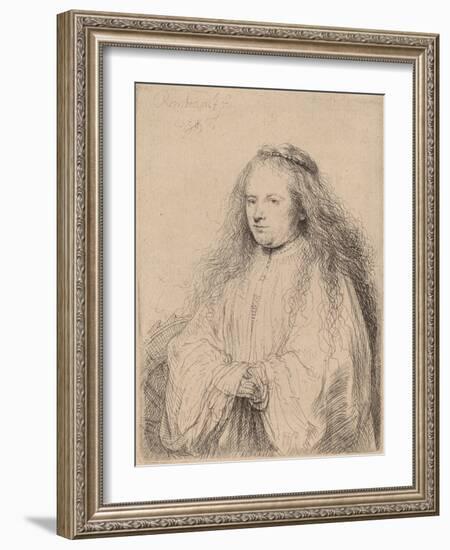 The Little Jewish Bride (Saskia as Saint Catherine), 1638-Rembrandt van Rijn-Framed Giclee Print