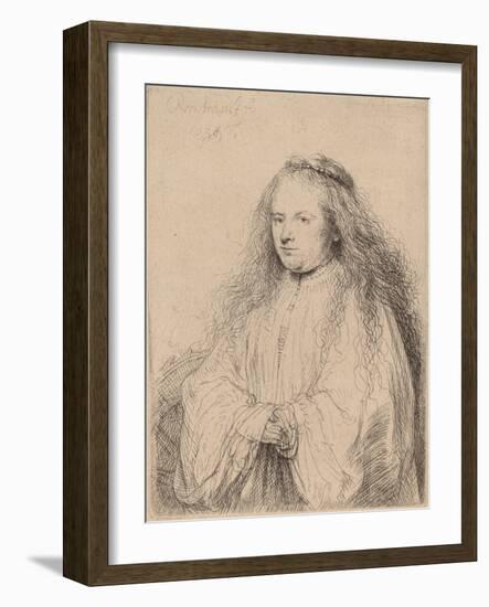 The Little Jewish Bride (Saskia as Saint Catherine), 1638-Rembrandt van Rijn-Framed Giclee Print