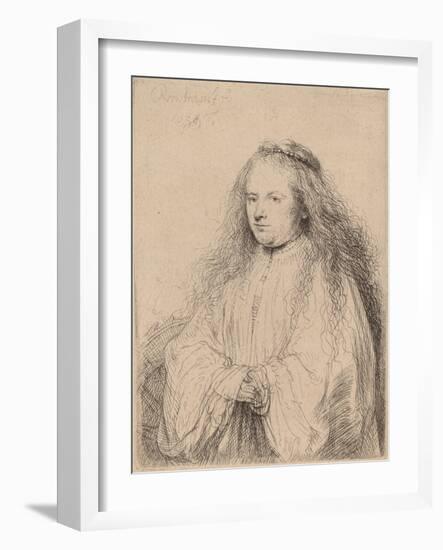 The Little Jewish Bride (Saskia as Saint Catherine), 1638-Rembrandt van Rijn-Framed Giclee Print