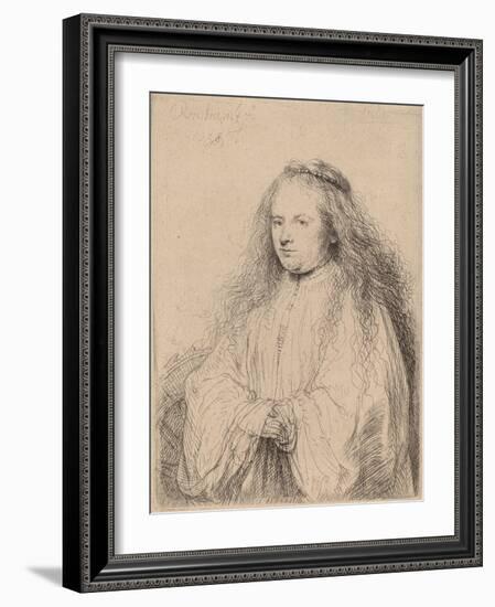 The Little Jewish Bride (Saskia as Saint Catherine), 1638-Rembrandt van Rijn-Framed Giclee Print