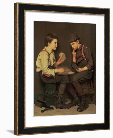 The Little Joker-John George Brown-Framed Giclee Print