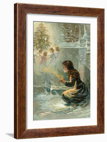 The Little Match Girl-English School-Framed Giclee Print