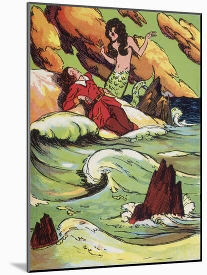 The Little Mermaid of Andersen-Unknown Artist-Mounted Giclee Print