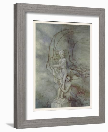 The Little Mermaid-Arthur Rackham-Framed Art Print