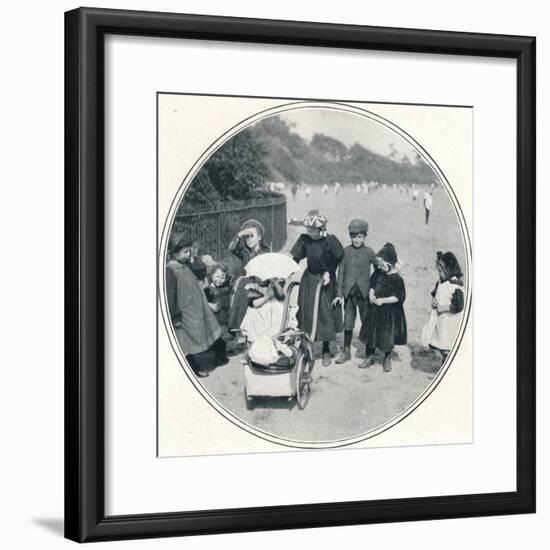 The little mother, Regent's Park, London, c1900 (1901)-Unknown-Framed Photographic Print