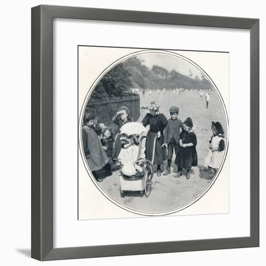 The little mother, Regent's Park, London, c1900 (1901)-Unknown-Framed Photographic Print