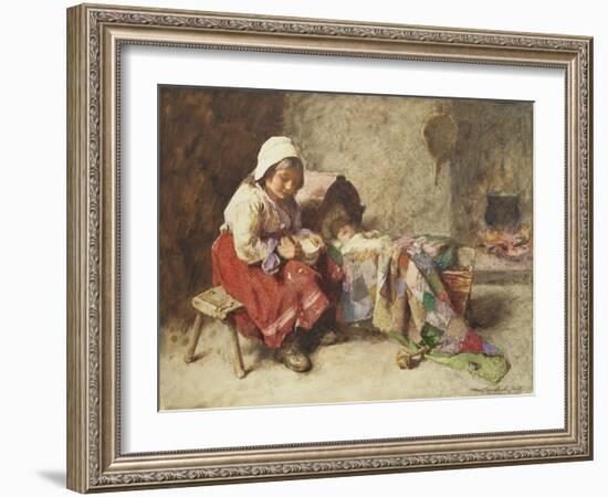 The Little Mother-John Henry Henshall-Framed Giclee Print