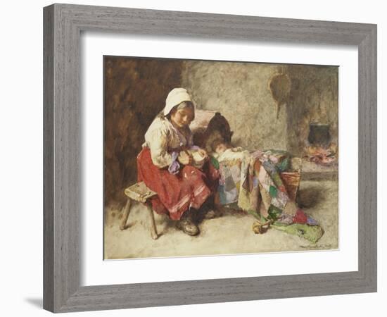 The Little Mother-John Henry Henshall-Framed Giclee Print