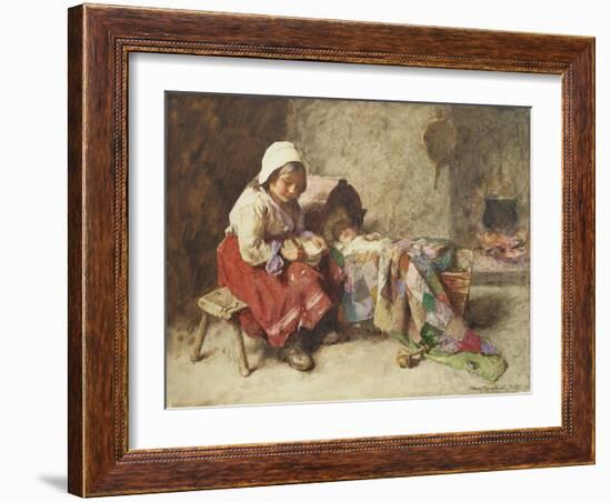 The Little Mother-John Henry Henshall-Framed Giclee Print