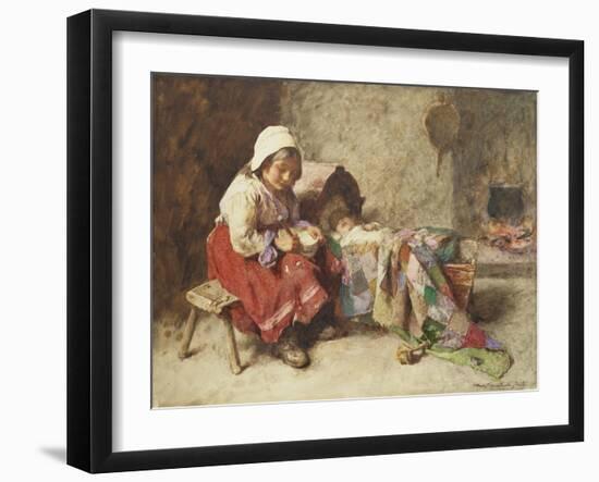 The Little Mother-John Henry Henshall-Framed Giclee Print