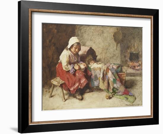 The Little Mother-John Henry Henshall-Framed Giclee Print