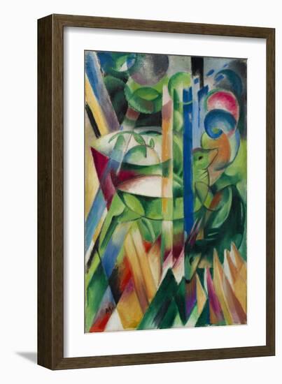 The Little Mountain Goats, 1913, by Franz Marc, 1880-1916, German Expressionism, painting,-Franz Marc-Framed Art Print