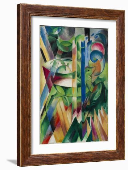 The Little Mountain Goats, 1913, by Franz Marc, 1880-1916, German Expressionism, painting,-Franz Marc-Framed Art Print