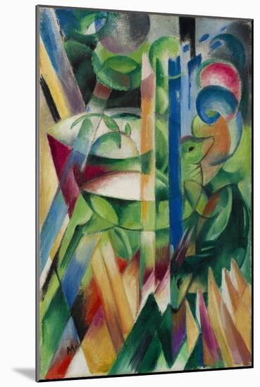 The Little Mountain Goats, 1913, by Franz Marc, 1880-1916, German Expressionism, painting,-Franz Marc-Mounted Art Print