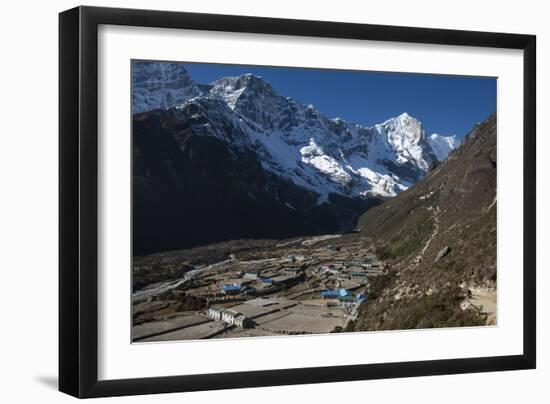 The little mountain village and monastery of Thame in the Khumbu (Everest) Region, Nepal, Himalayas-Alex Treadway-Framed Photographic Print