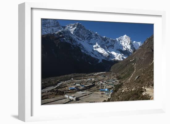 The little mountain village and monastery of Thame in the Khumbu (Everest) Region, Nepal, Himalayas-Alex Treadway-Framed Photographic Print