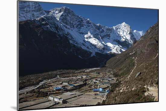 The little mountain village and monastery of Thame in the Khumbu (Everest) Region, Nepal, Himalayas-Alex Treadway-Mounted Photographic Print