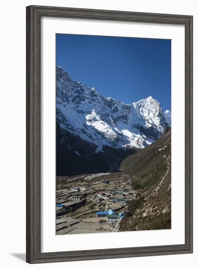 The little mountain village and monastery of Thame in the Khumbu Region, Nepal, Himalayas, Asia-Alex Treadway-Framed Photographic Print