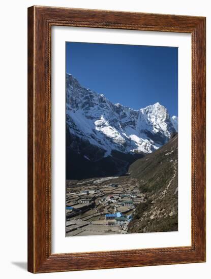 The little mountain village and monastery of Thame in the Khumbu Region, Nepal, Himalayas, Asia-Alex Treadway-Framed Photographic Print